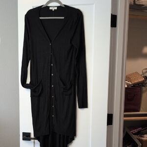 Elegant Black Cardigan Dress